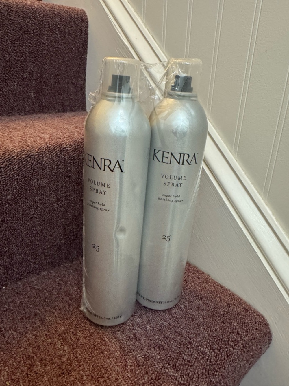 Kenra Volume Spray 25 Duo — Metallic Silver Hairspray (2-Pack) 16 oz each